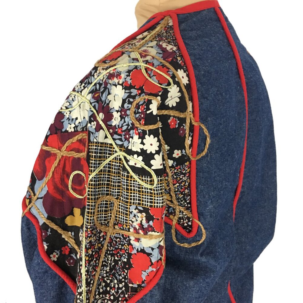 Patchwork Denim Jacket - image 5